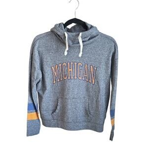Tailgate Gray Michigan Hoodie Sweatshirt Womens Size Small